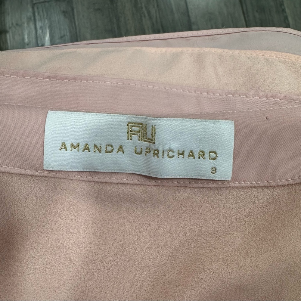 Amanda Uprichard Zoe Dress One Shoulder Ruffle Mini Length Pink Size Small - Picture 11 of 12